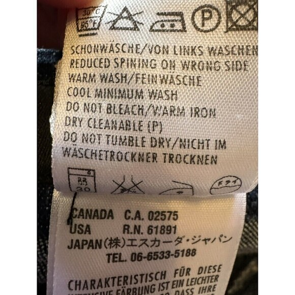 Escada Womens Dark Wash High Rise Denim Straight Leg Jeans Size 42 or 12 - Picture 7 of 11